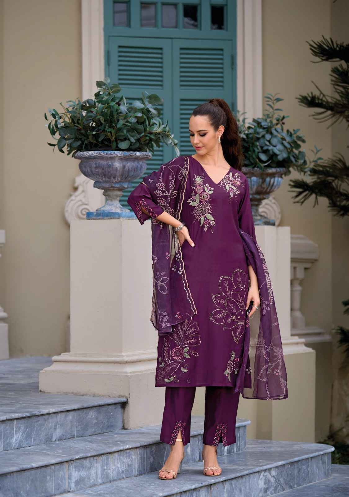 Lady Leela Rabya Viscose Silk Readymade Suit 6 Pc Catalog