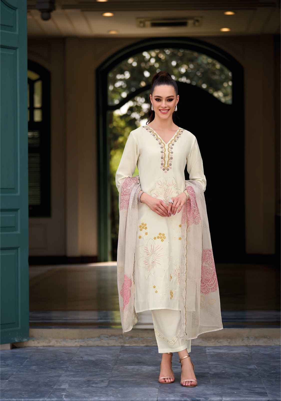 Lady Leela Rabya Viscose Silk Readymade Suit 6 Pc Catalog