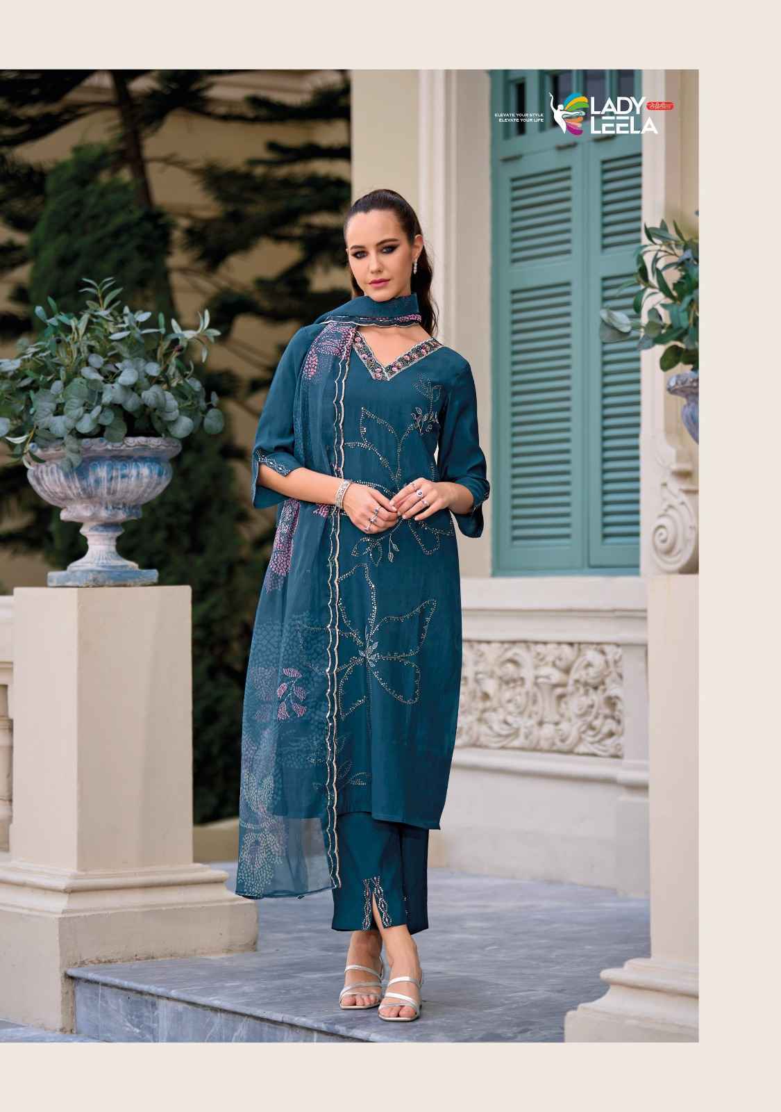 Lady Leela Rabya Viscose Silk Readymade Suit 6 Pc Catalog