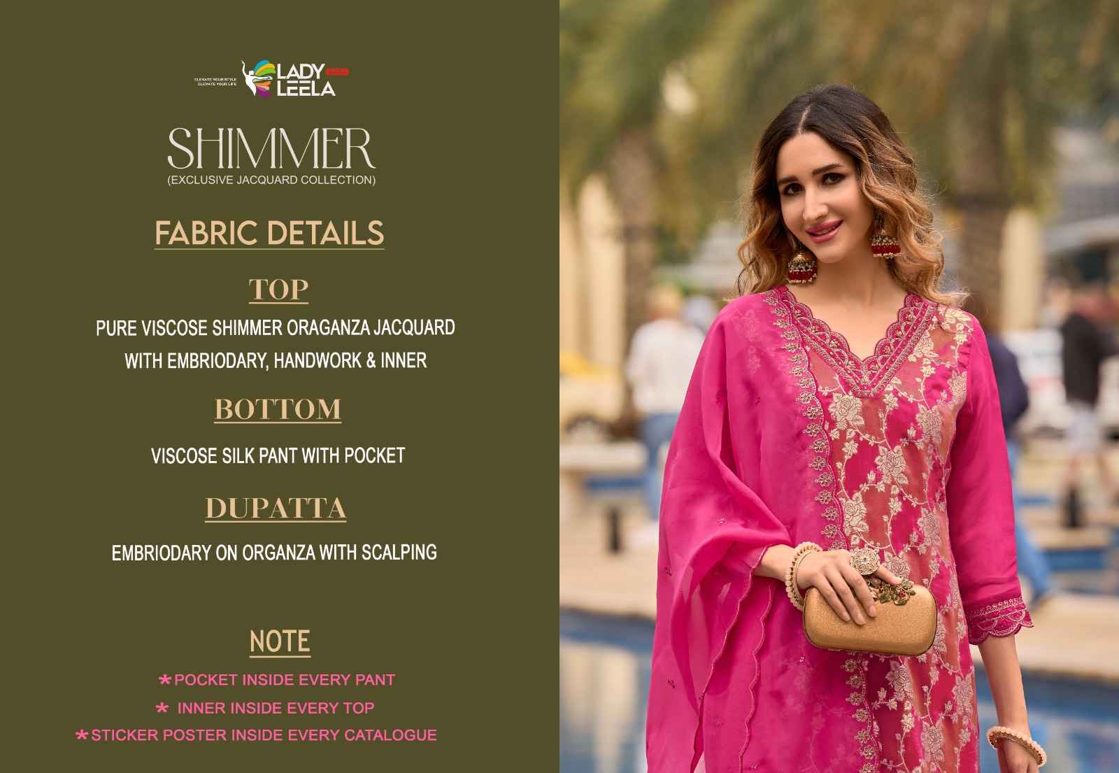 Lady Leela Shimmer Pure Viscose Readymade Suit 6 Pc Catalog