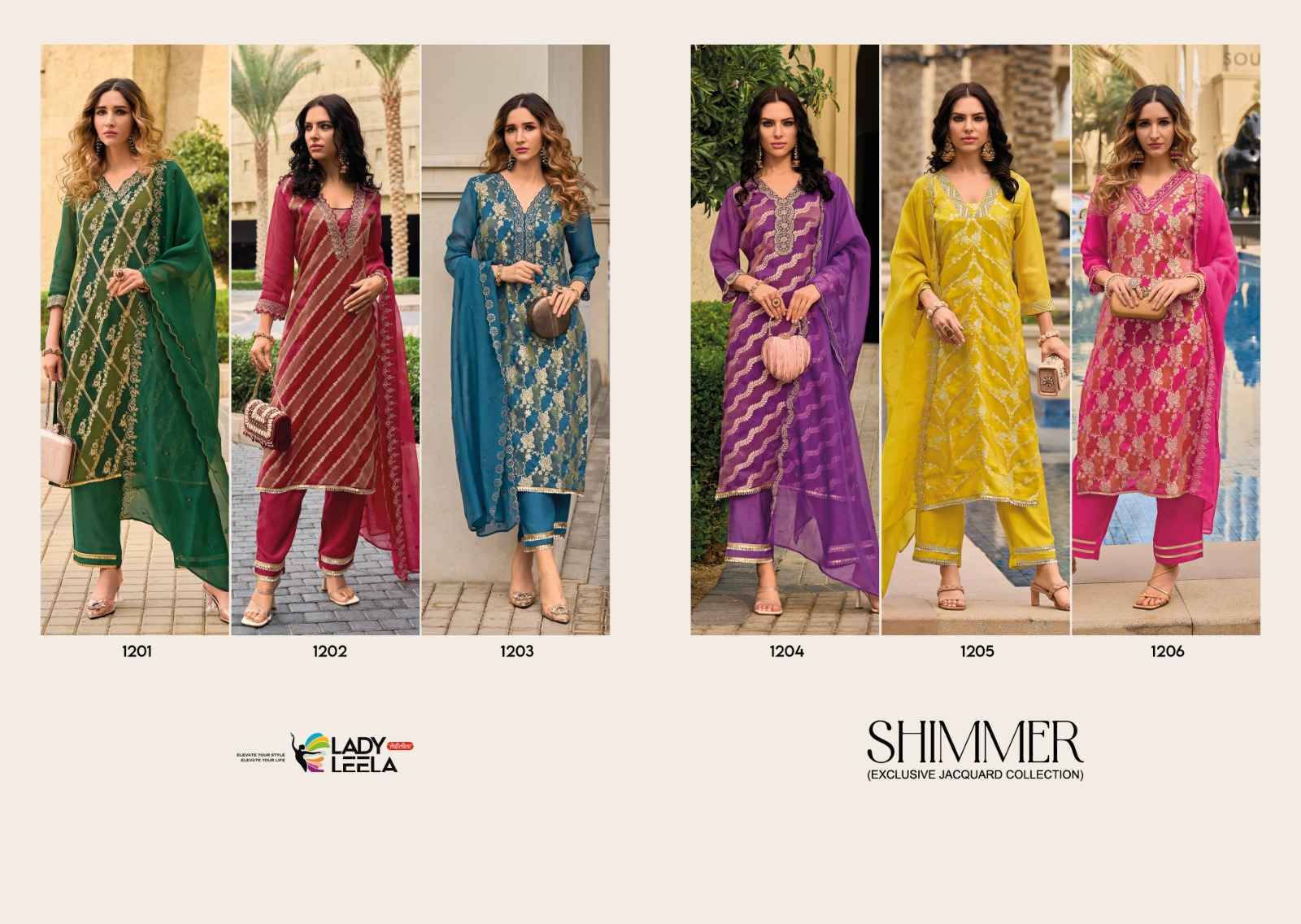 Lady Leela Shimmer Pure Viscose Readymade Suit 6 Pc Catalog