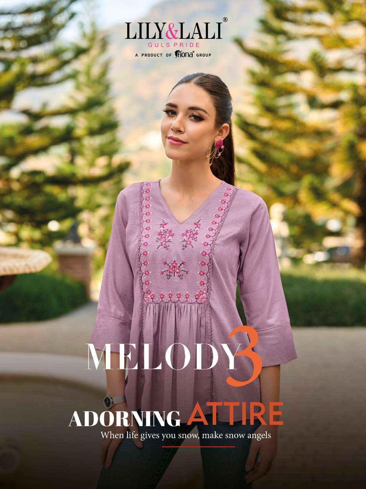 Lily & Lali Melody Vol 3 Short Rayon Kurti 8 pcs Catalogue