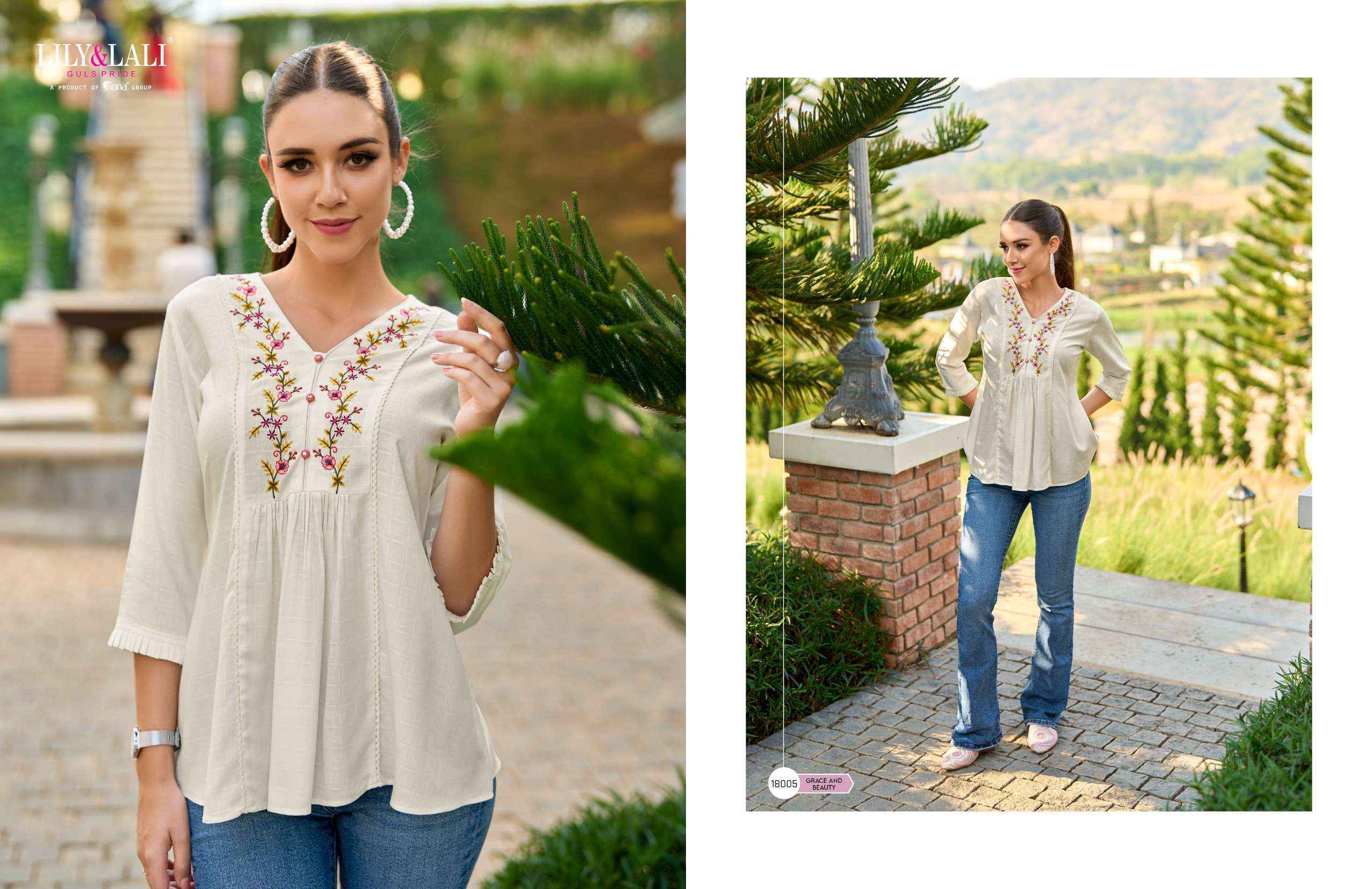 Lily & Lali Melody Vol 3 Short Rayon Kurti 8 pcs Catalogue