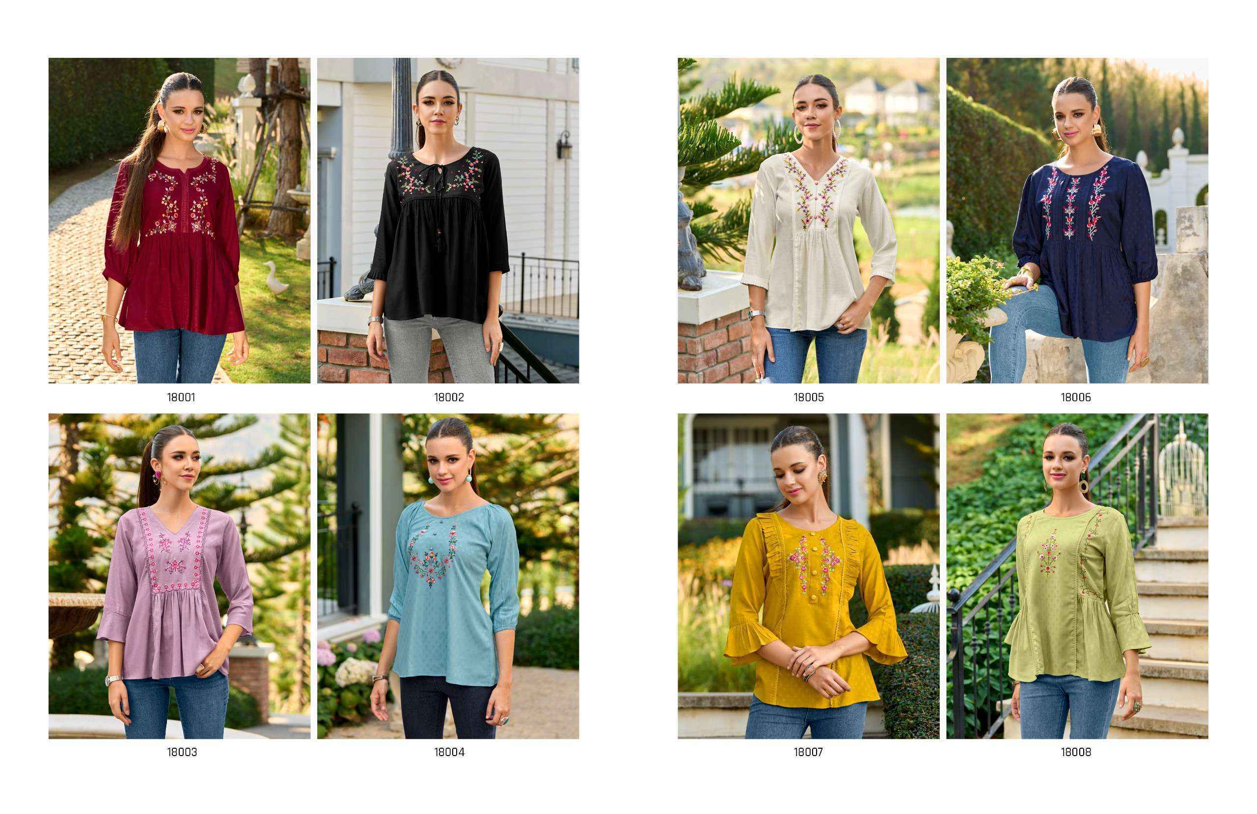 Lily & Lali Melody Vol 3 Short Rayon Kurti 8 pcs Catalogue