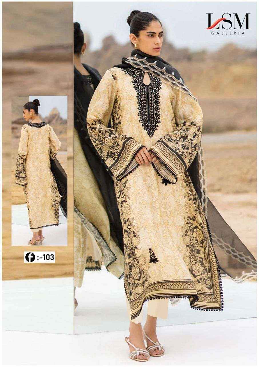 LSM Galleria Firdous Queen Lawn Vol 10 Lawn Cotton Dress Material 6 pcs Catalogue