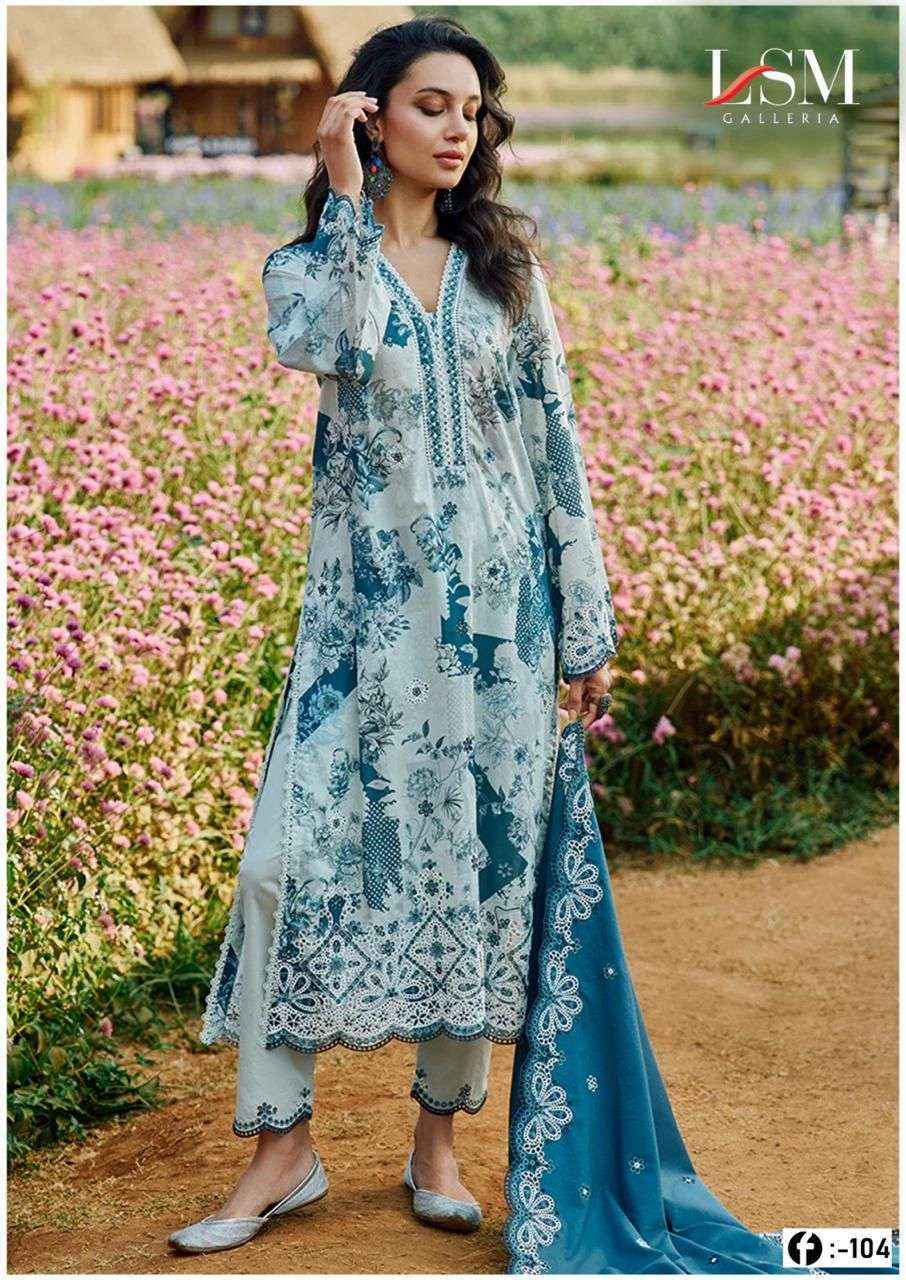 LSM Galleria Firdous Queen Lawn Vol 10 Lawn Cotton Dress Material 6 pcs Catalogue