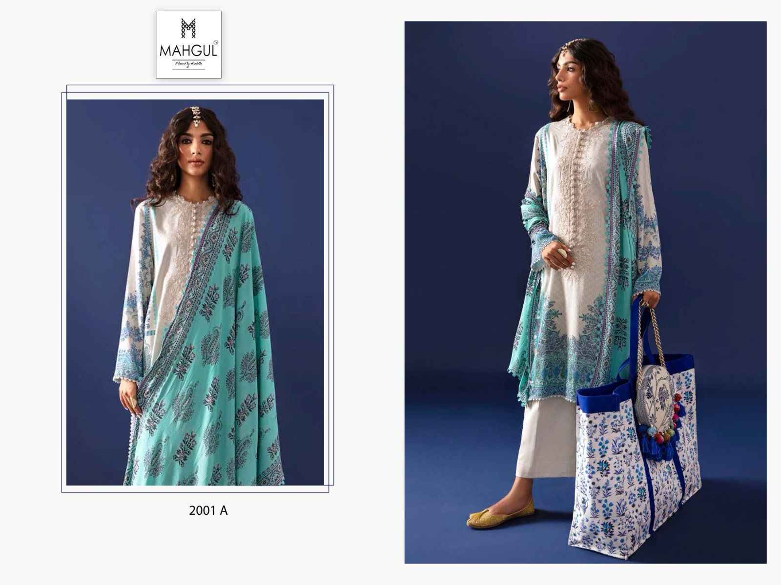 Mahgul Bin Saeed Vol-2 Lawn Cotton Dress Material 4 pcs Cataloge