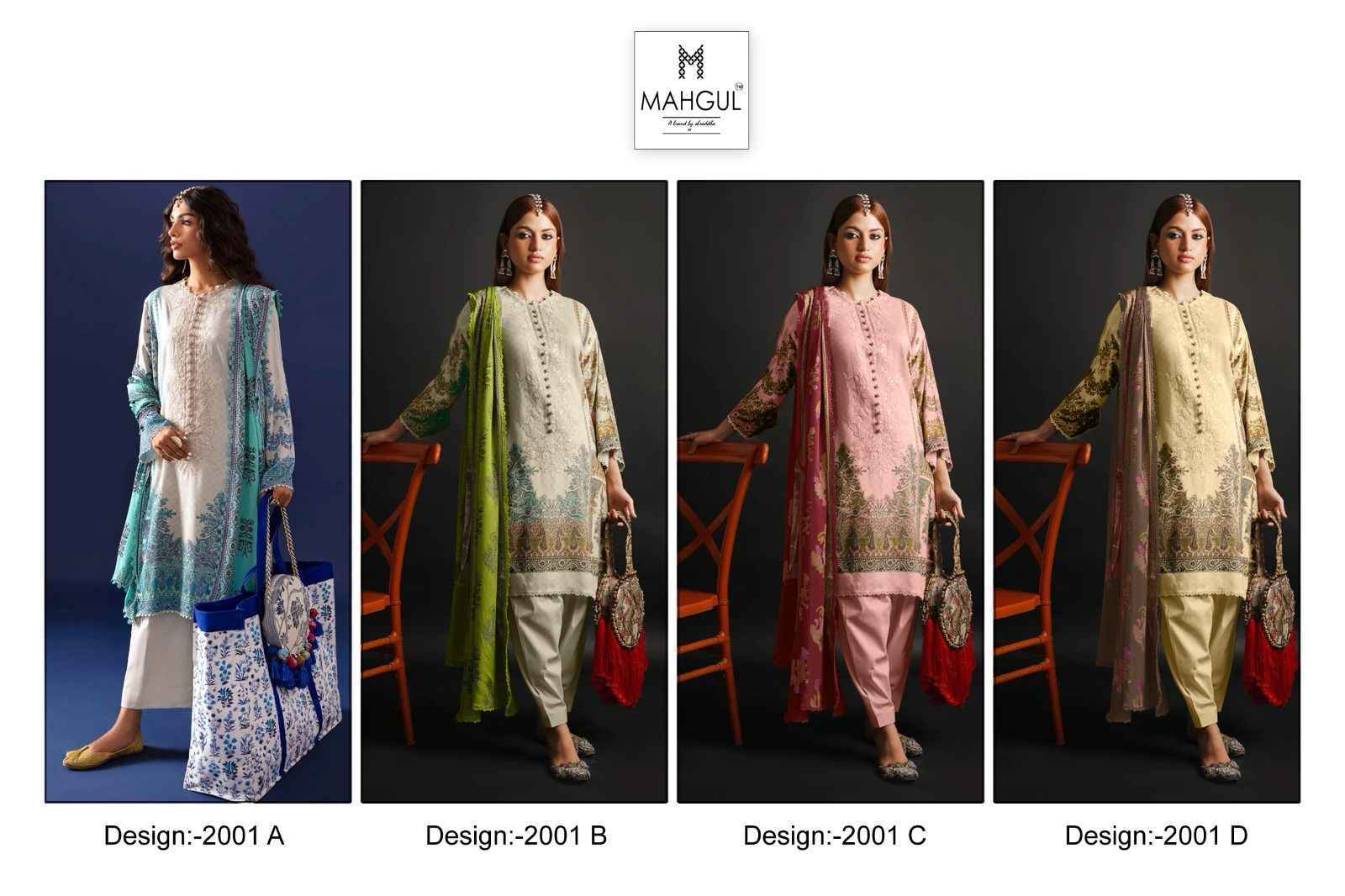 Mahgul Bin Saeed Vol-2 Lawn Cotton Dress Material 4 pcs Cataloge