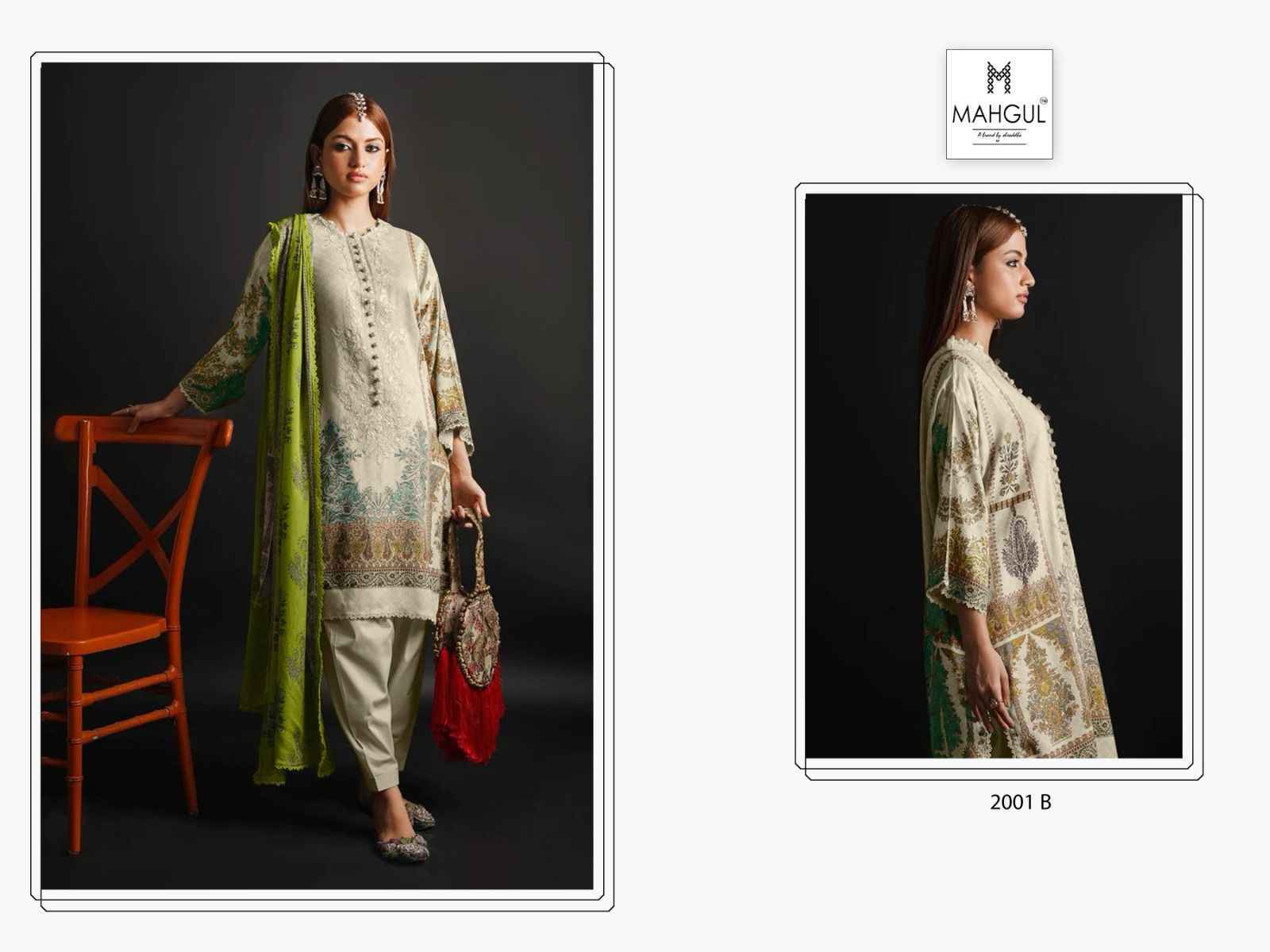 Mahgul Bin Saeed Vol-2 Lawn Cotton Dress Material 4 pcs Cataloge