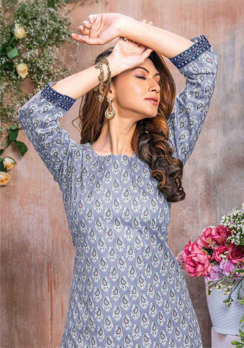Mayur Crystel Heavy Print Tunic Top 6 pcs Cataloge