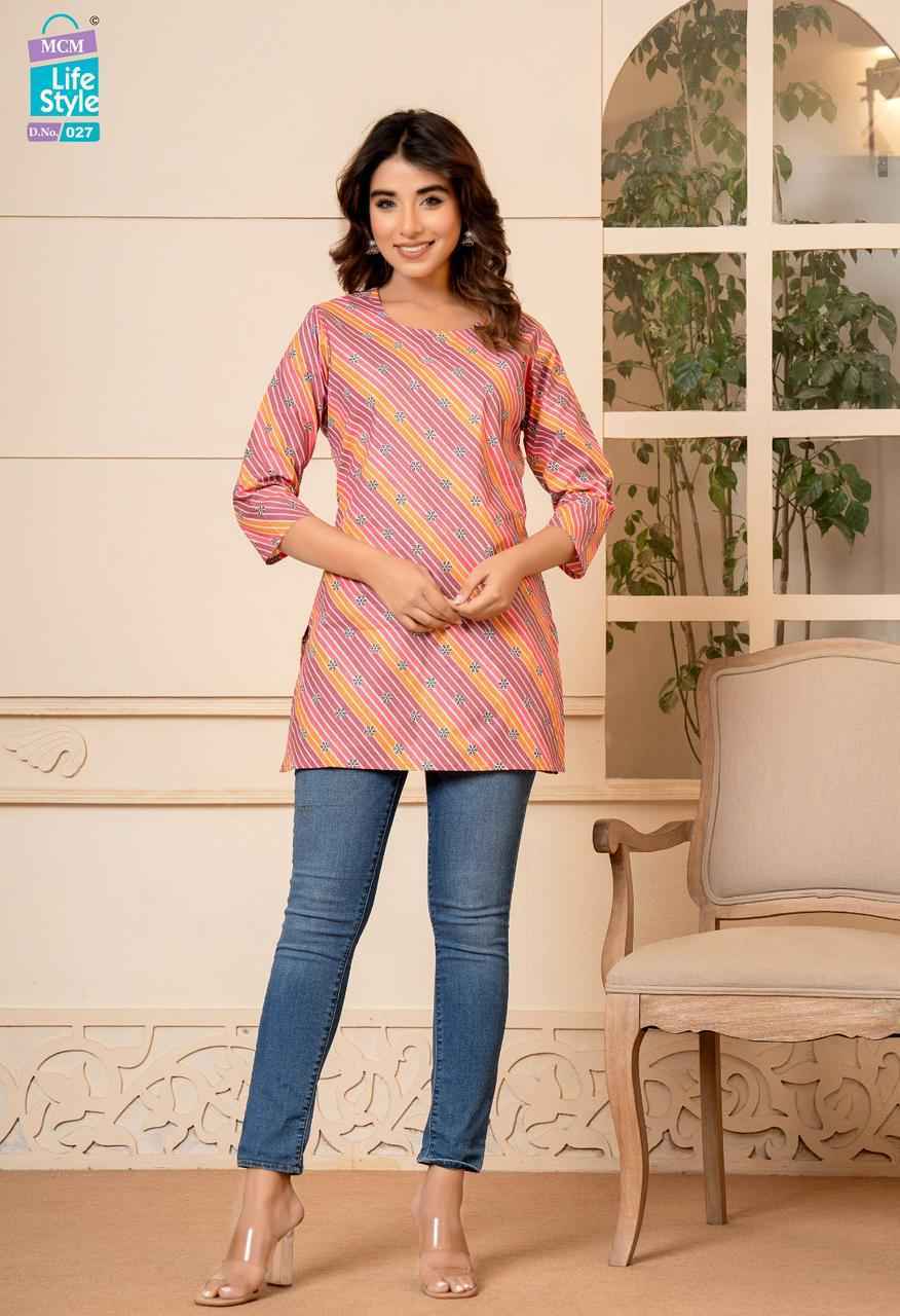 Mcm Lifestyle Kashvi Vol -2 Pure Soft Lawn Cotton Short Top 20 Pc Catalog