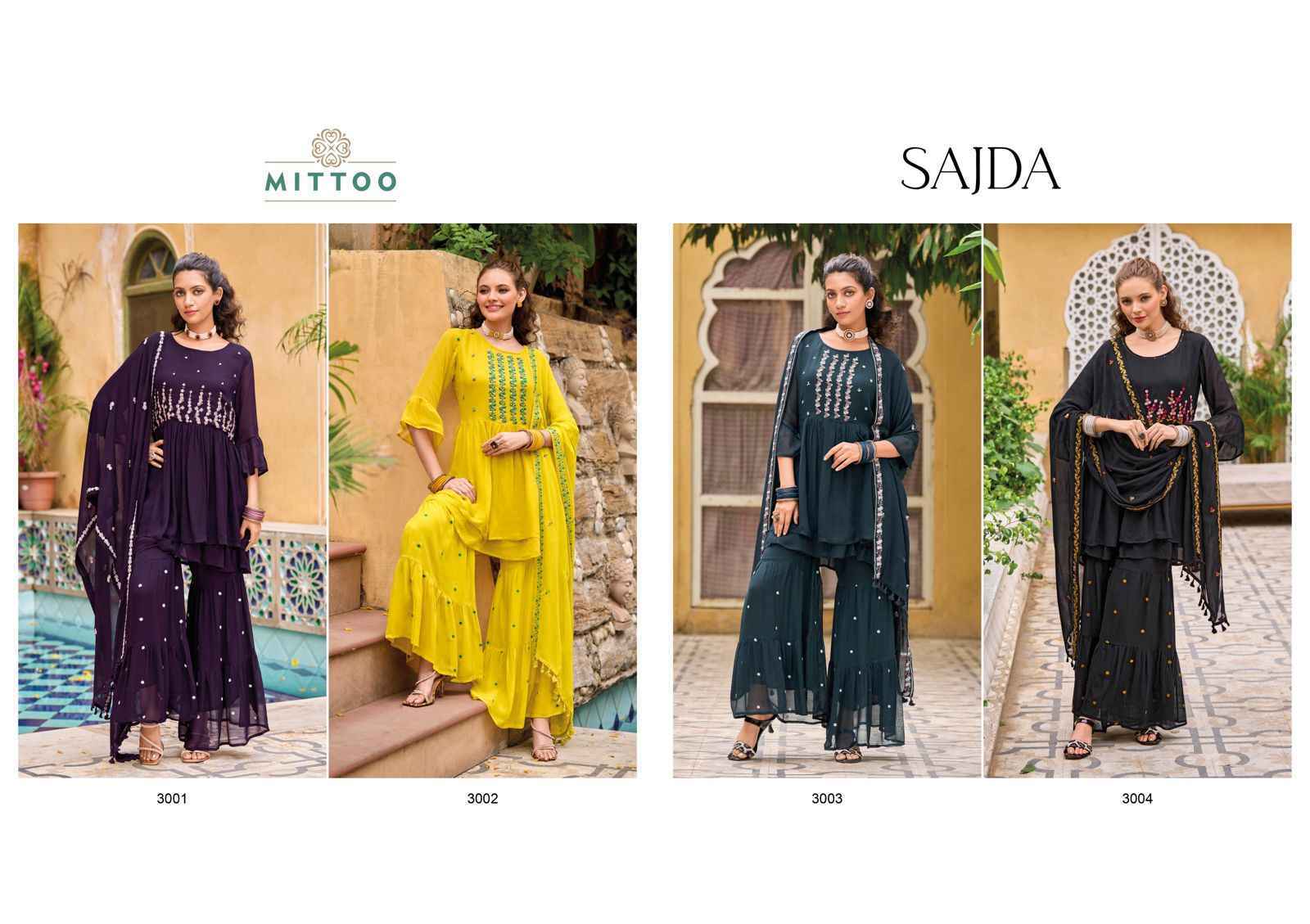 Mittoo Sajda Georgette Readymade Suit 4 Pc Catalog