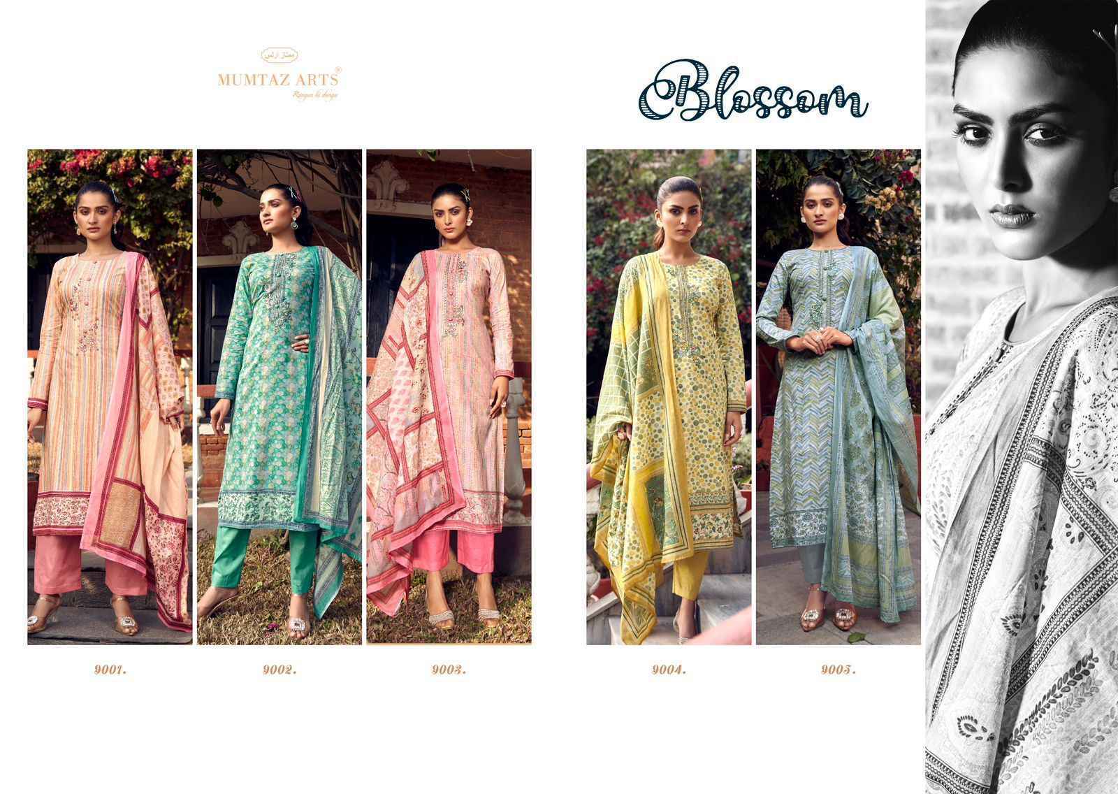 Mumtaz Arts Blossom Pura Karachi Cotton Dress Material 5 pcs Catalogue