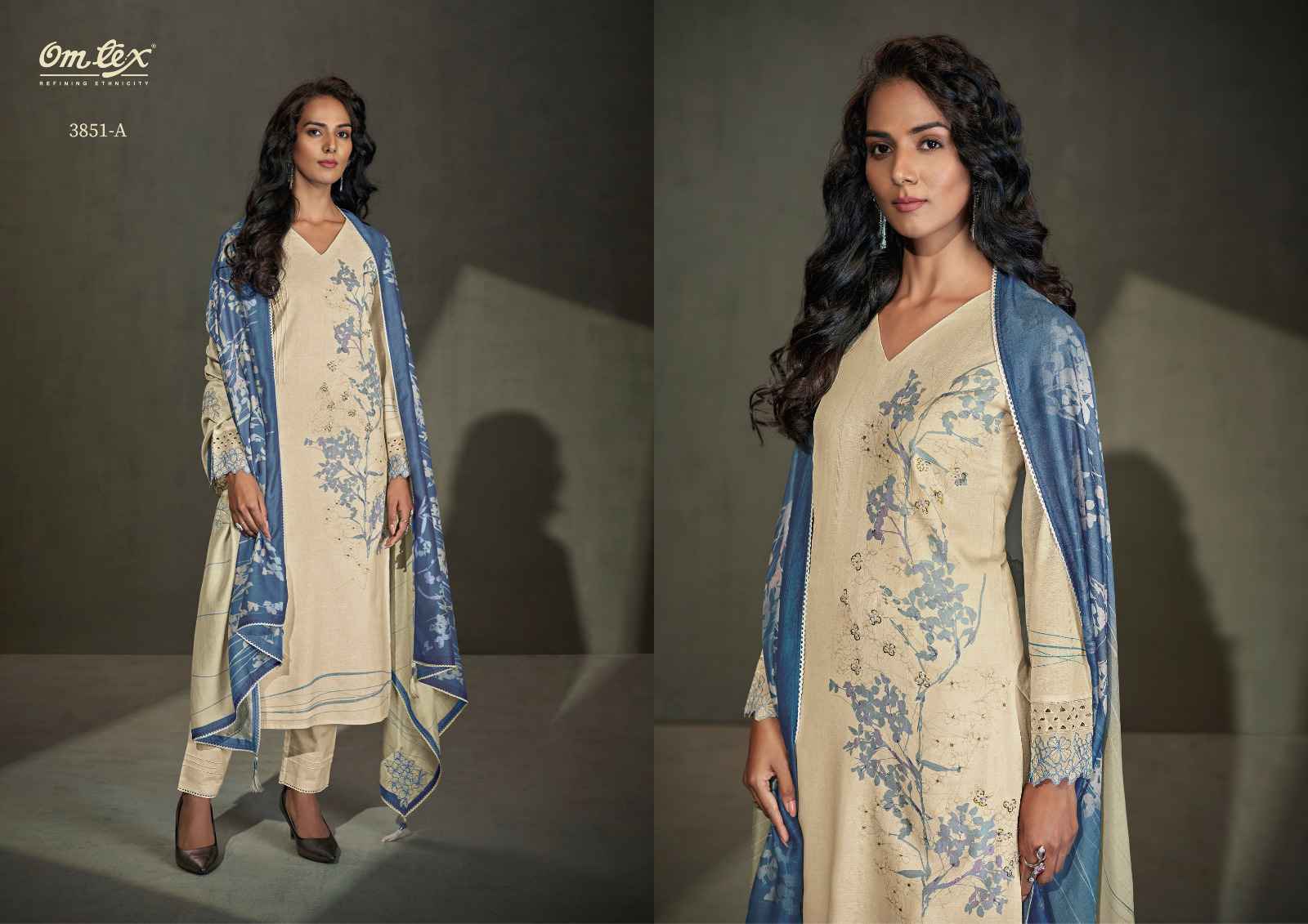 Omtex Ahalya Ruia Linen Digital Print Dress Material 4 Pc Catalog