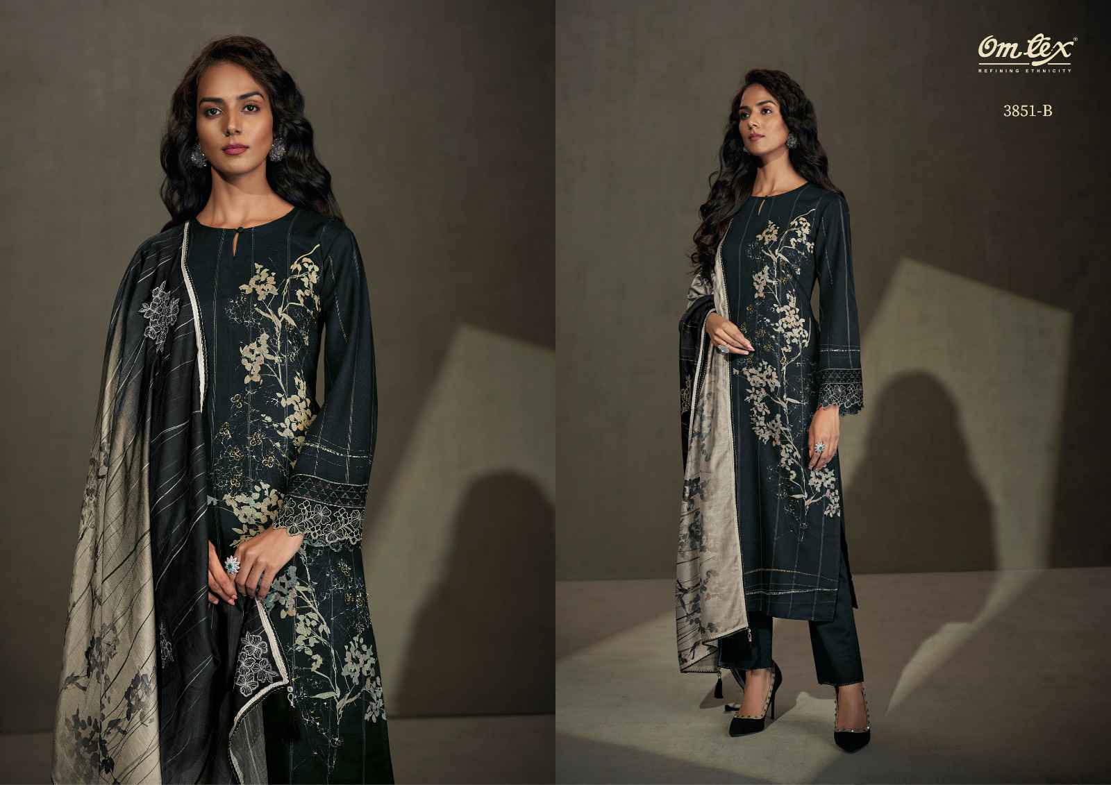 Omtex Ahalya Ruia Linen Digital Print Dress Material 4 Pc Catalog