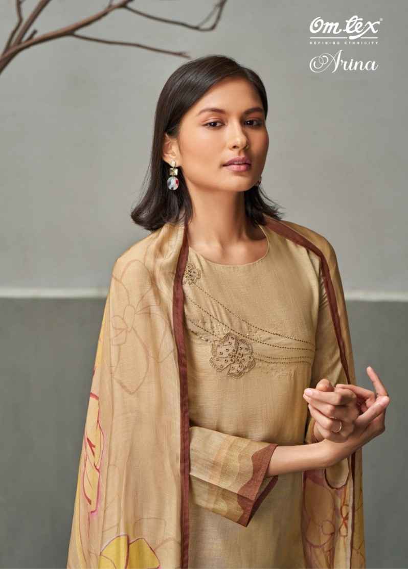 Omtex Alina Linen Cotton Dress Material 4 Pc Catalog