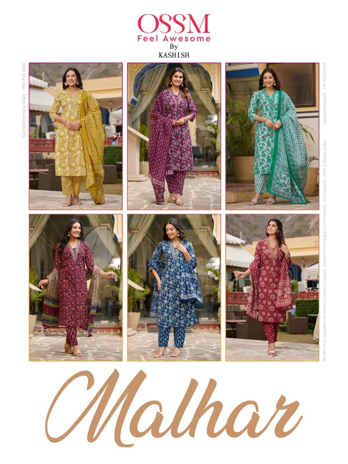 Ossm Malhar Cotton Print Readymade Suit 6 Pc Catalog