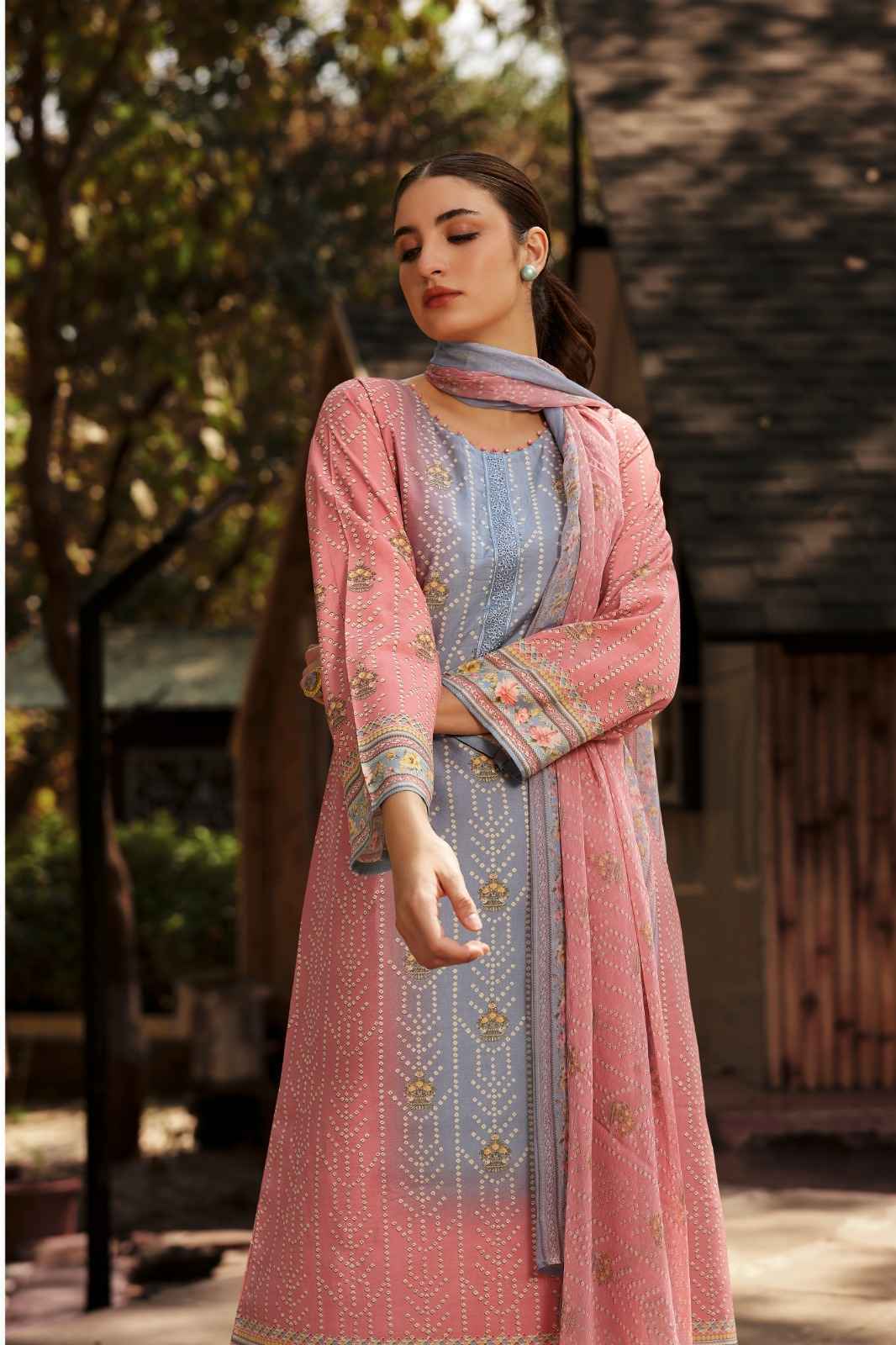 PRM Trendz Nafisha Pure Musline Silk Dress Material 8 pcs Catalogue