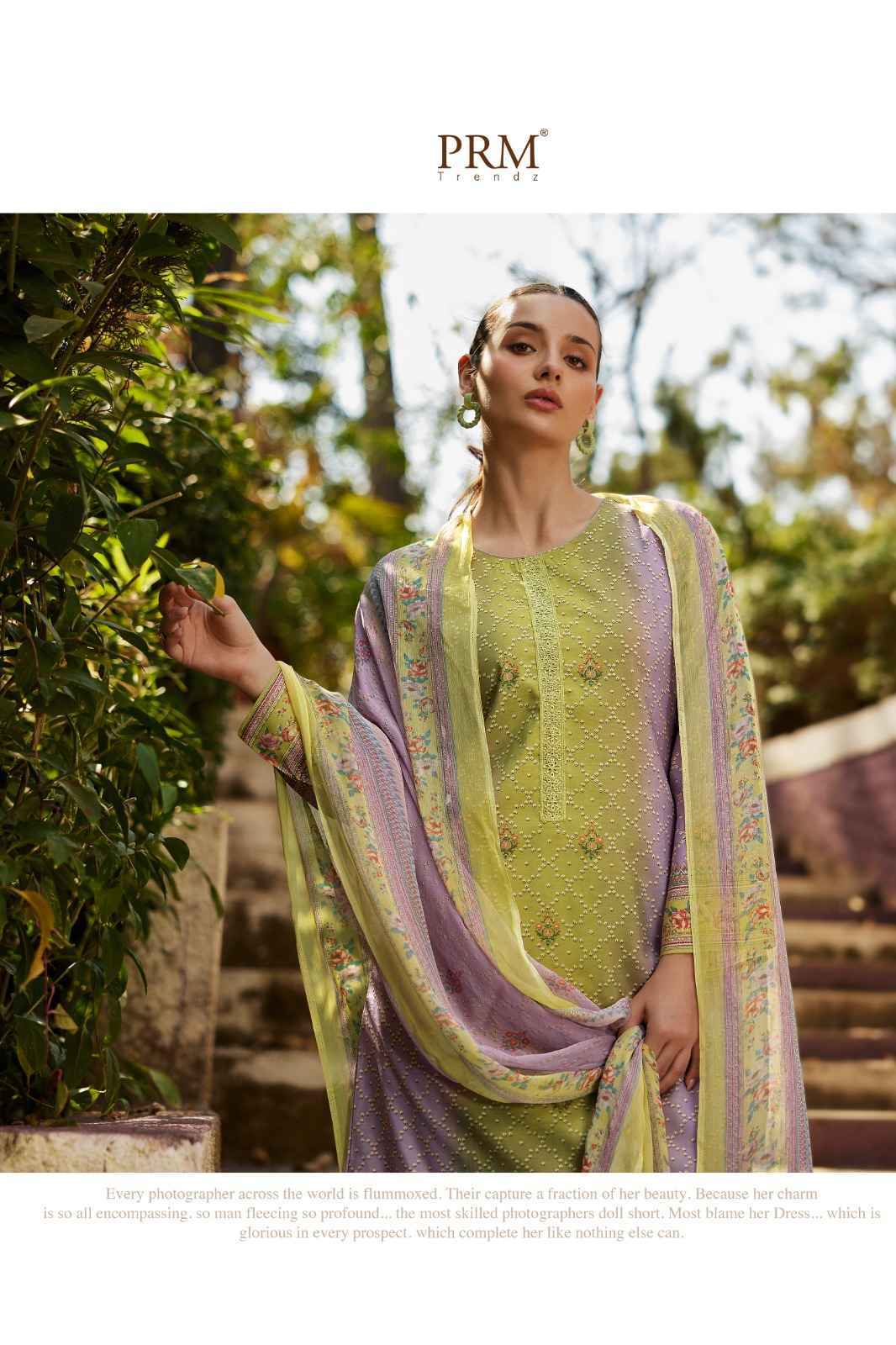 PRM Trendz Nafisha Pure Musline Silk Dress Material 8 pcs Catalogue