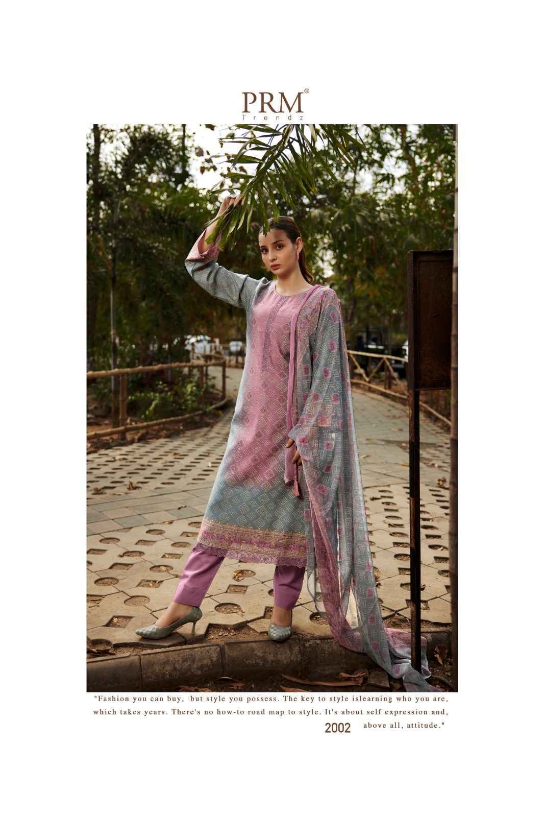 PRM Trendz Nafisha Pure Musline Silk Dress Material 8 pcs Catalogue