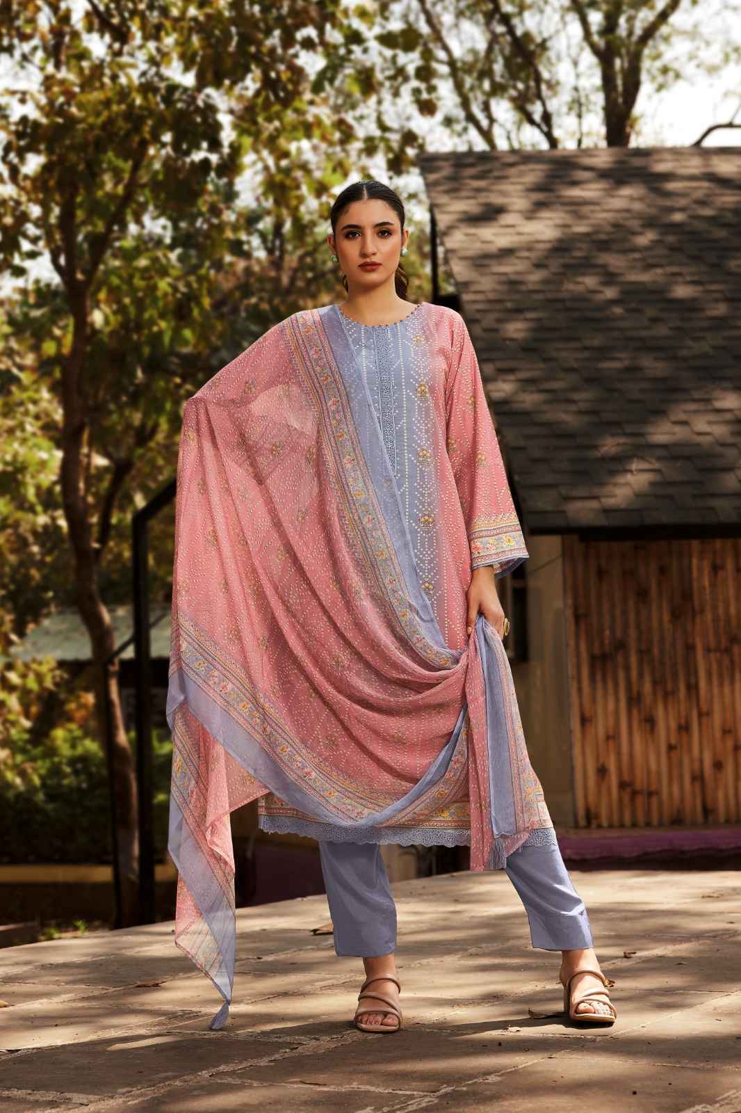 PRM Trendz Nafisha Pure Musline Silk Dress Material 8 pcs Catalogue