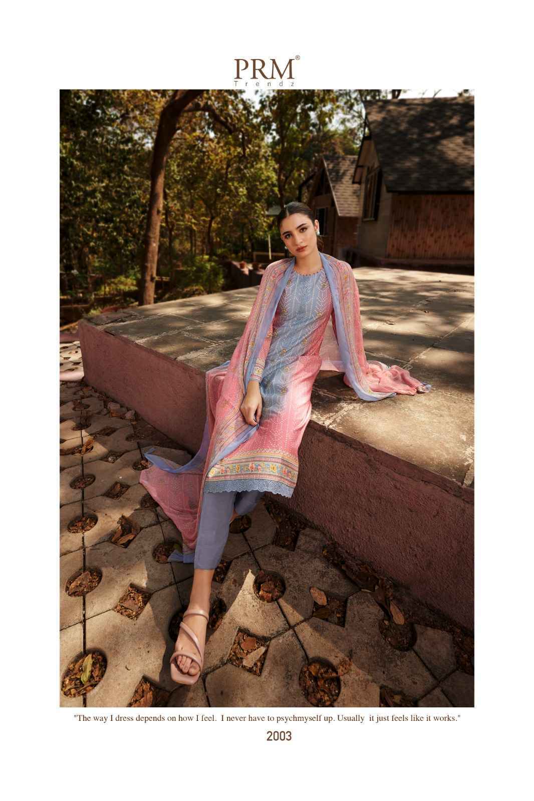 PRM Trendz Nafisha Pure Musline Silk Dress Material 8 pcs Catalogue