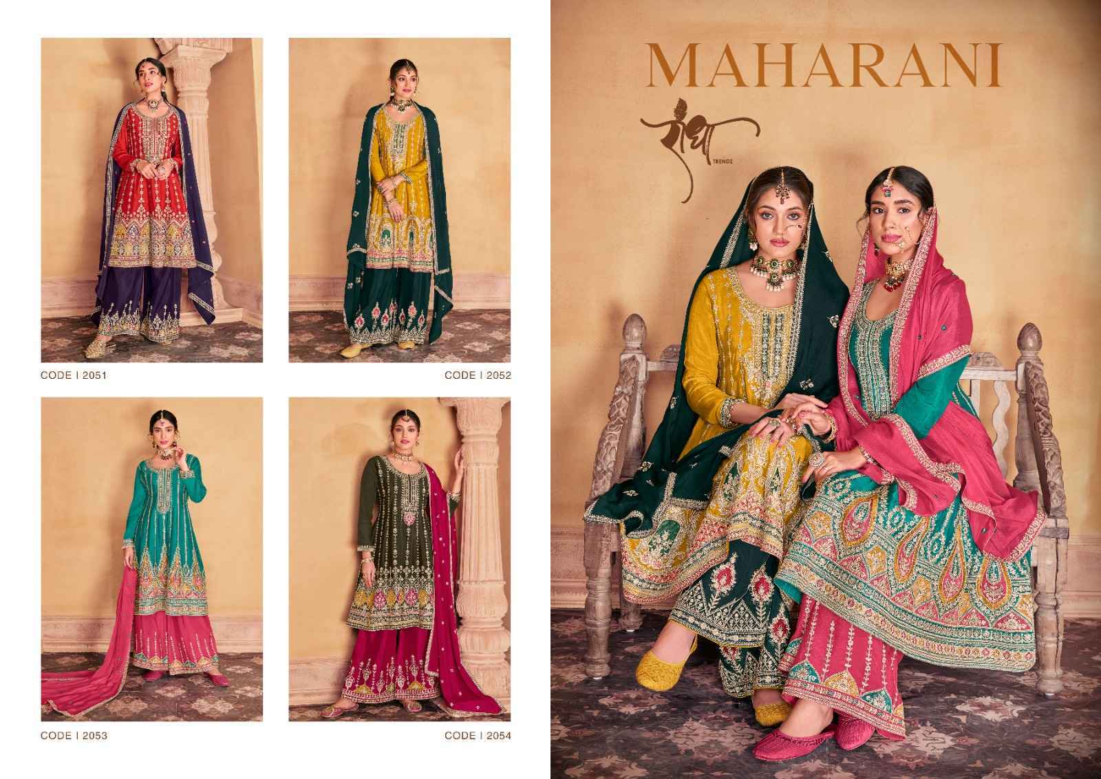 Radha Trendz Maharani Heavy Chinon Readymade Suit 4 pcs Catalogue