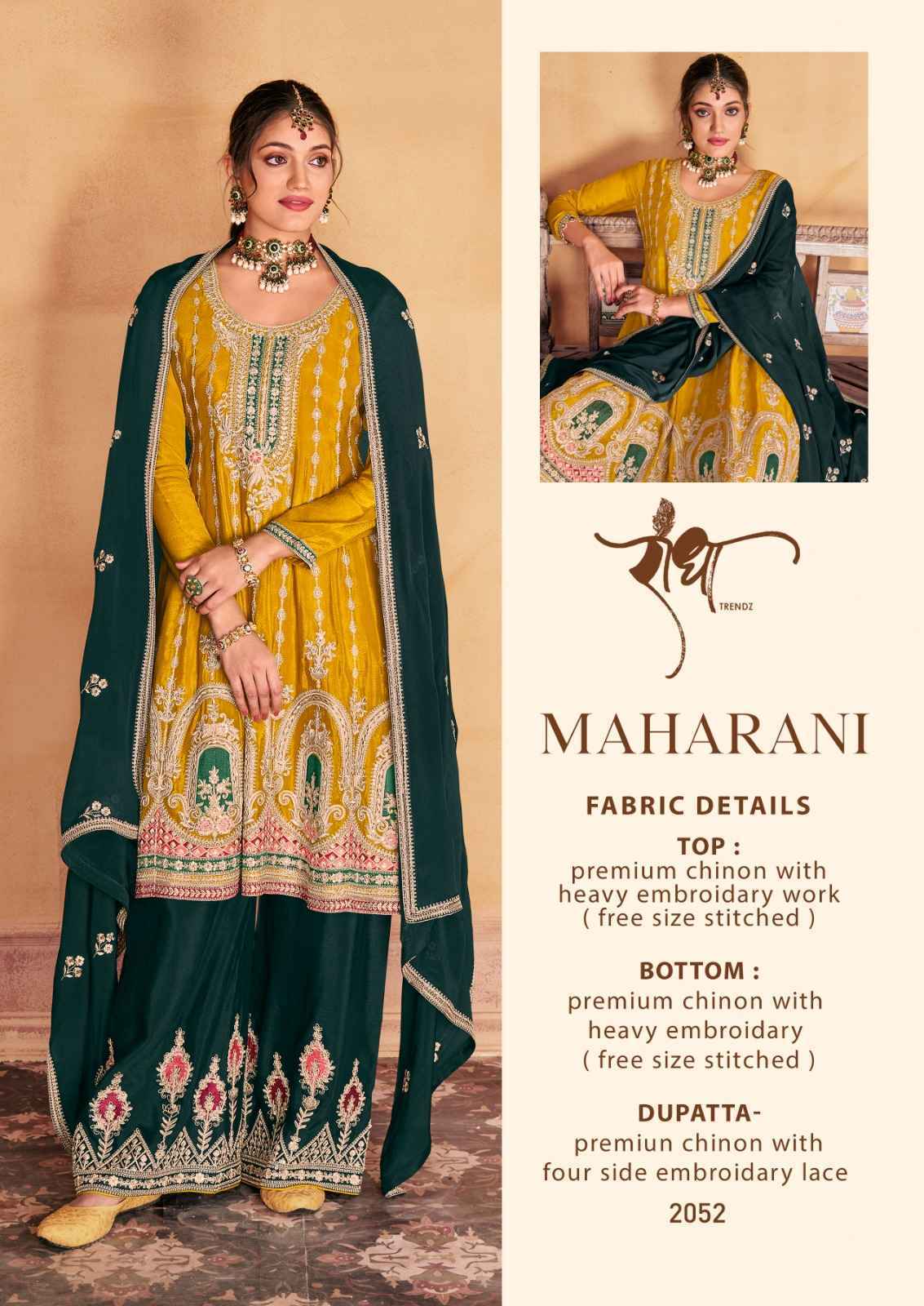 Radha Trendz Maharani Heavy Chinon Readymade Suit 4 pcs Catalogue