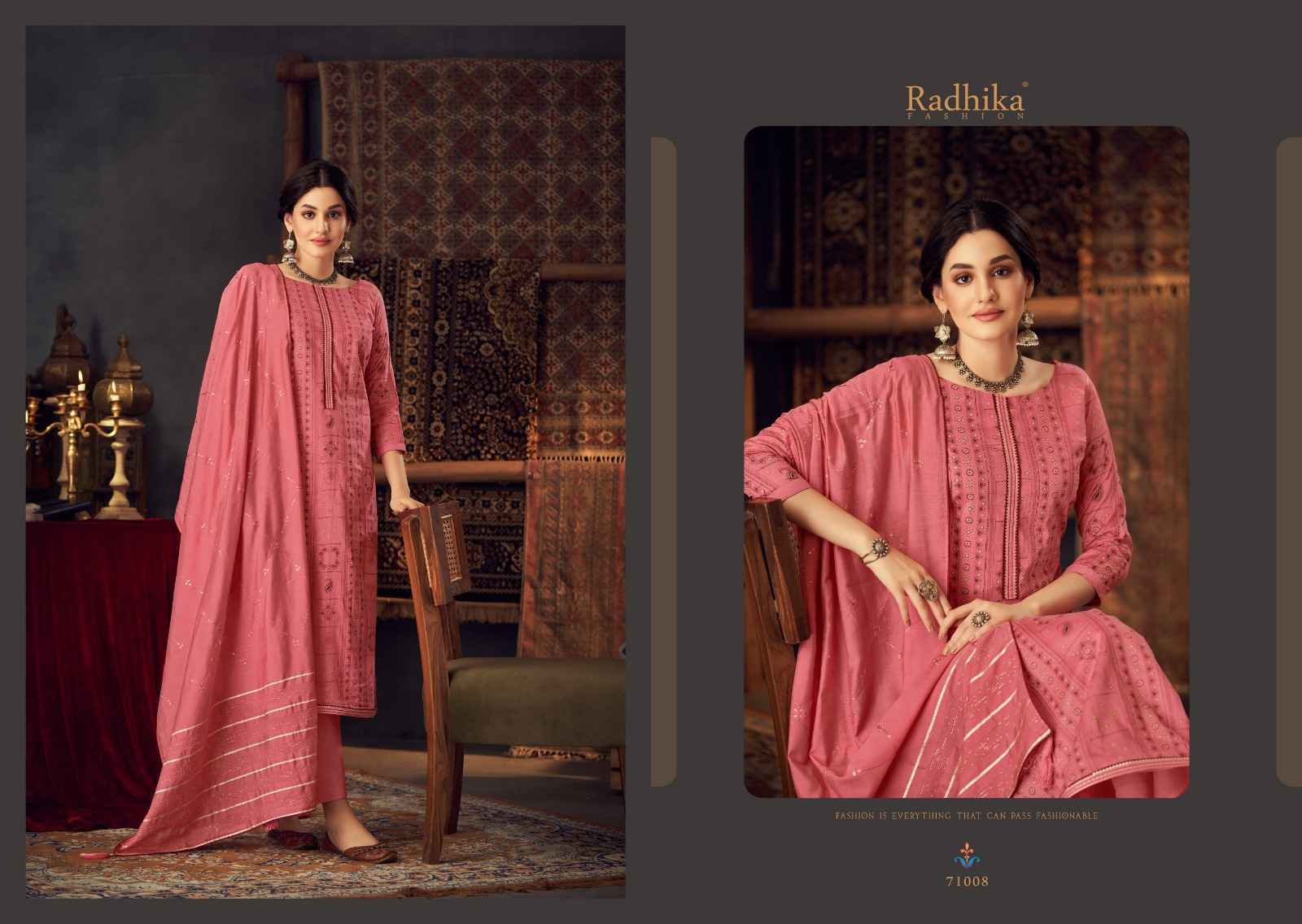 Radhika Azara Mashakali Cotton Dress Material 8 pcs Catalogue