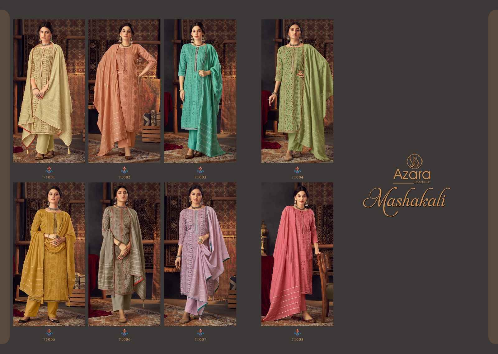 Radhika Azara Mashakali Cotton Dress Material 8 pcs Catalogue