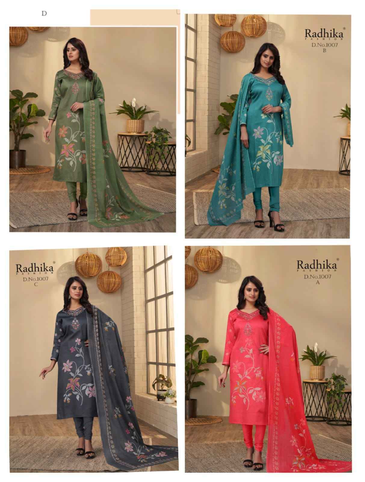 Radhika Azara Suhani Zam Cotton Dress Material 4 pcs Catalogue