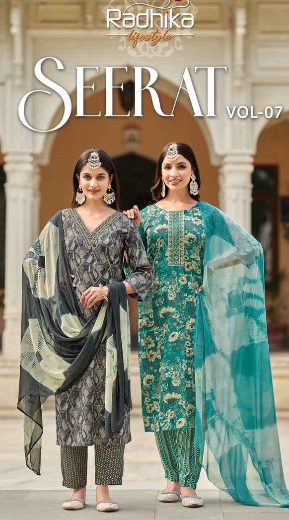 Radhika Lifestyle Seerat Vol-7 Rayon Readymade Suit 8 pc Cataloge