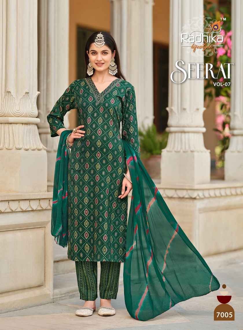 Radhika Lifestyle Seerat Vol-7 Rayon Readymade Suit 8 pc Cataloge