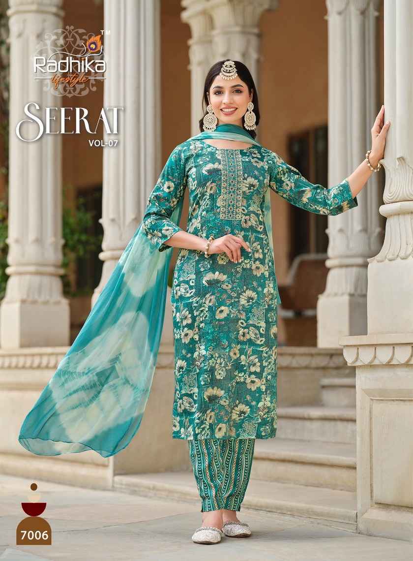 Radhika Lifestyle Seerat Vol-7 Rayon Readymade Suit 8 pc Cataloge