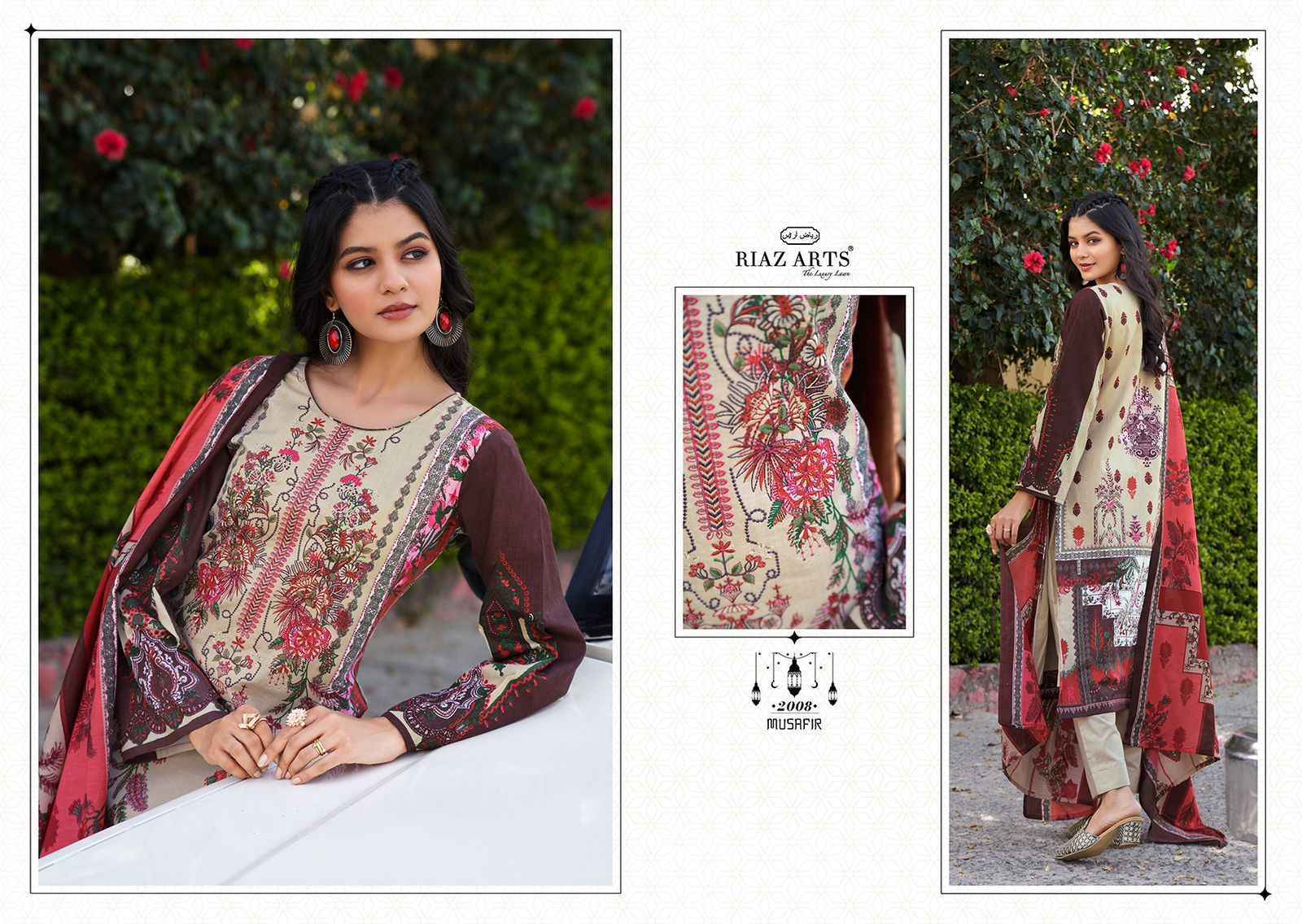 Riaz Arts Musafir Pure Karachi Lawn Dress Material Wholesale Womens ...