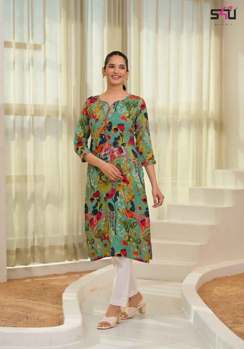 S4U Gold Vol 9 Rayon Kurti 6 pc Cataloge