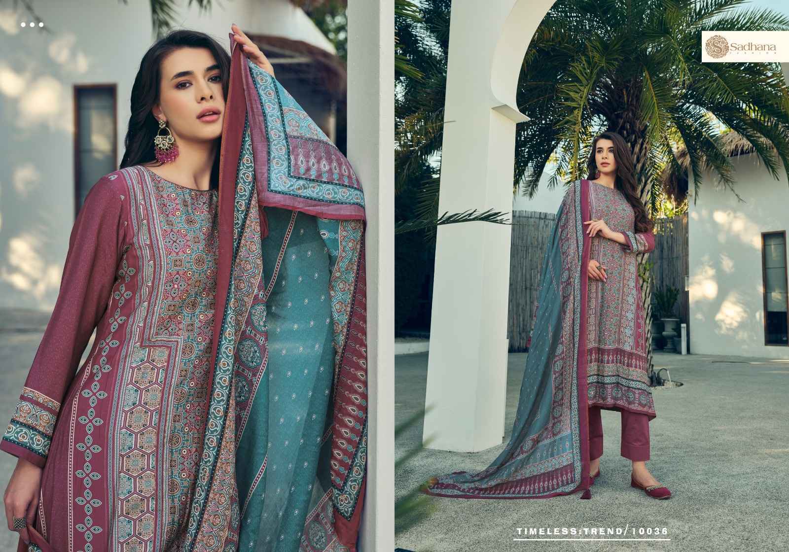 Sadhana Fashion Harleen Pure Musline Silk Dress Material 8 Pc Catalog