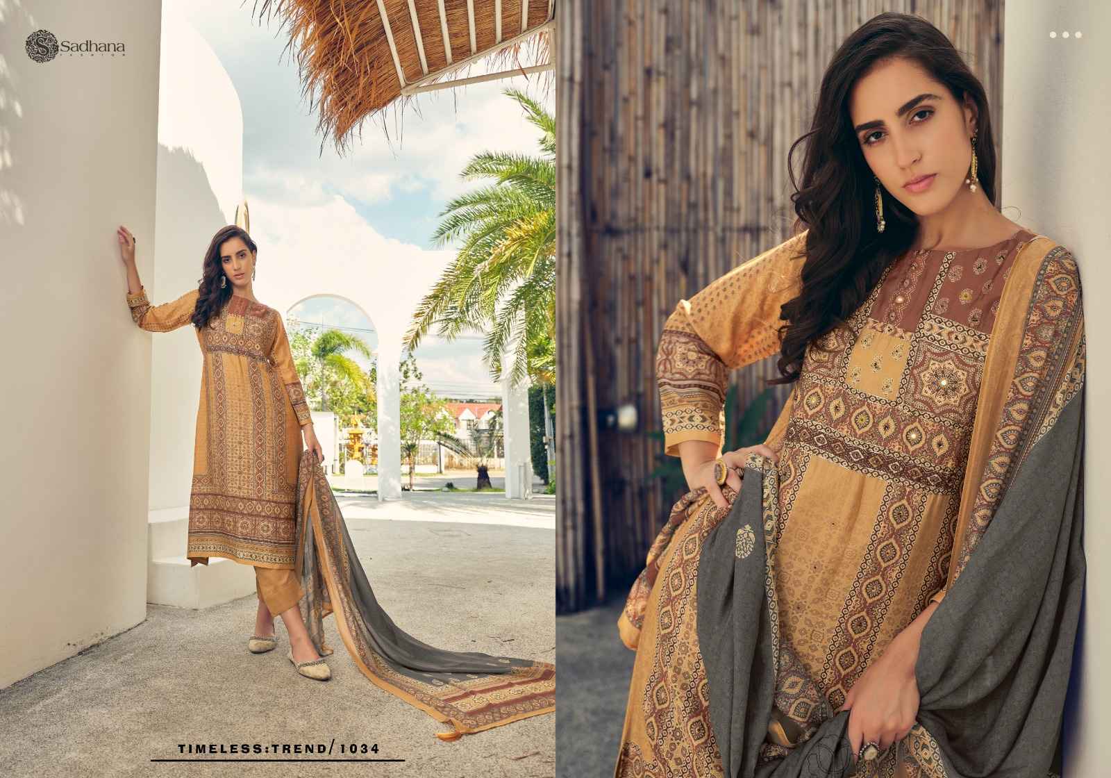 Sadhana Fashion Harleen Pure Musline Silk Dress Material 8 Pc Catalog