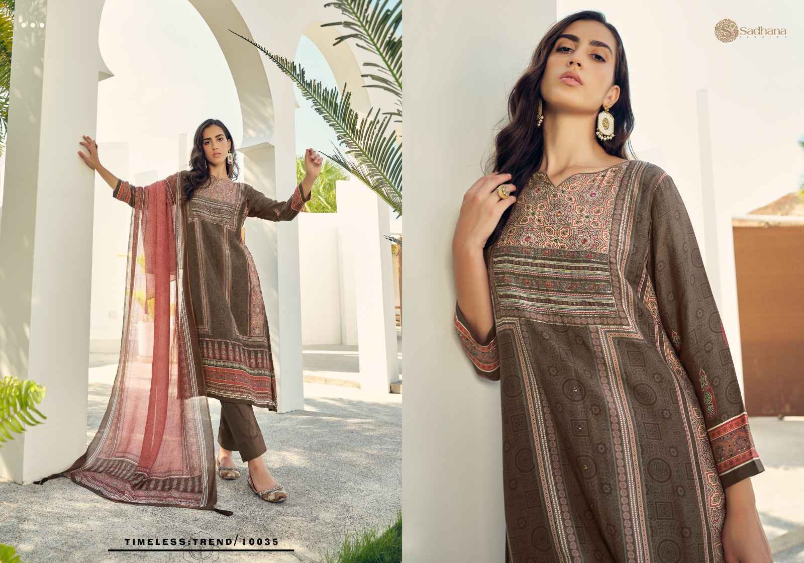 Sadhana Fashion Harleen Pure Musline Silk Dress Material 8 Pc Catalog