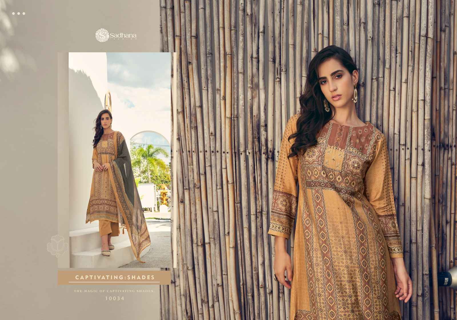 Sadhana Fashion Harleen Pure Musline Silk Dress Material 8 Pc Catalog