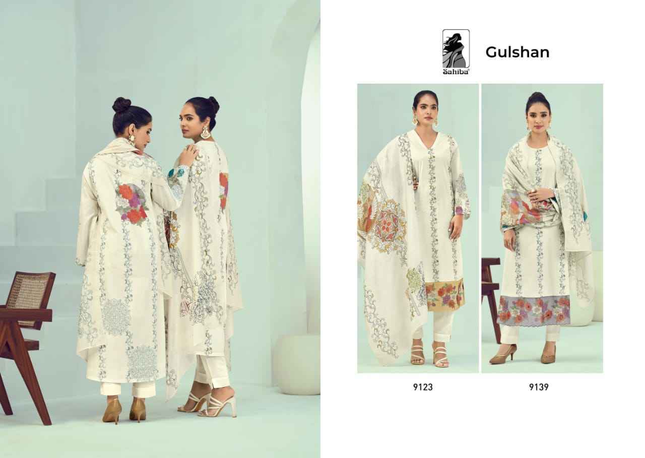 Sahiba Gulshan Pure Cotton Lawn Print Dress Material 2 Pc Catalog