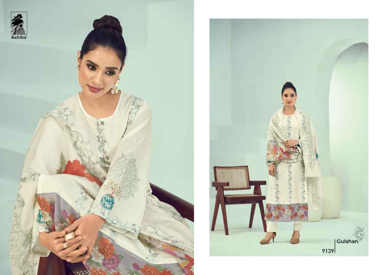 Sahiba Gulshan Pure Cotton Lawn Print Dress Material 2 Pc Catalog