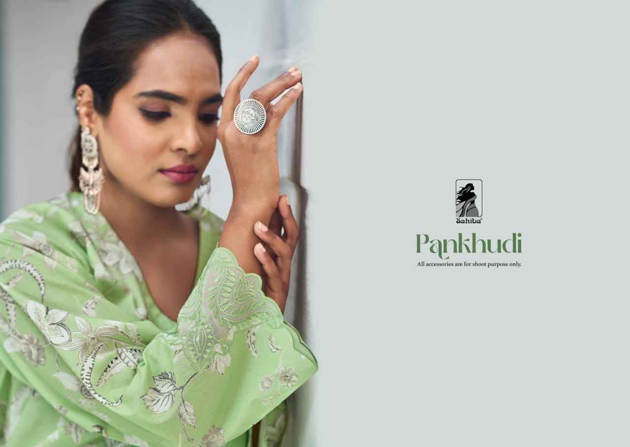 Sahiba Pankhudi Moscow Cotton Dress Material 4 Pc Catalog