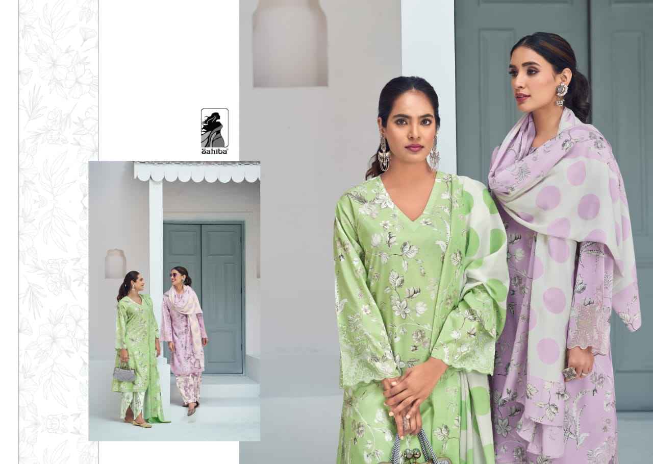 Sahiba Pankhudi Moscow Cotton Dress Material 4 Pc Catalog