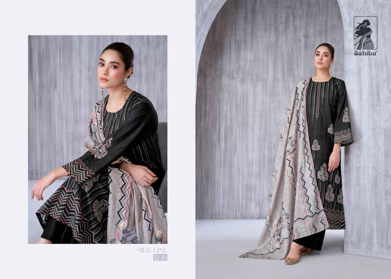 Sahiba Silk Line Moscow Cotton Dress Material 6 Pc Catalog