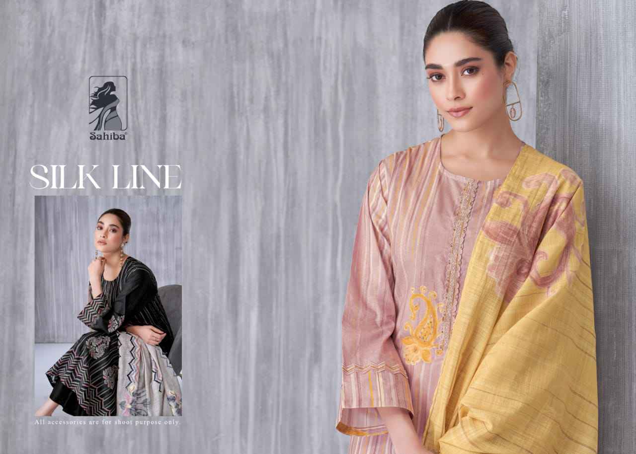 Sahiba Silk Line Moscow Cotton Dress Material 6 Pc Catalog