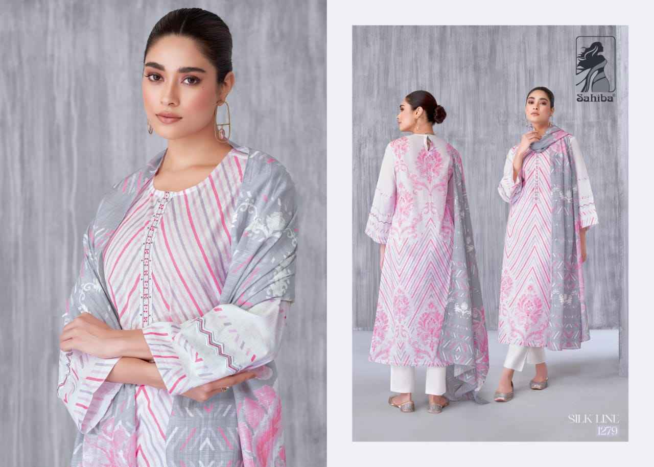 Sahiba Silk Line Moscow Cotton Dress Material 6 Pc Catalog