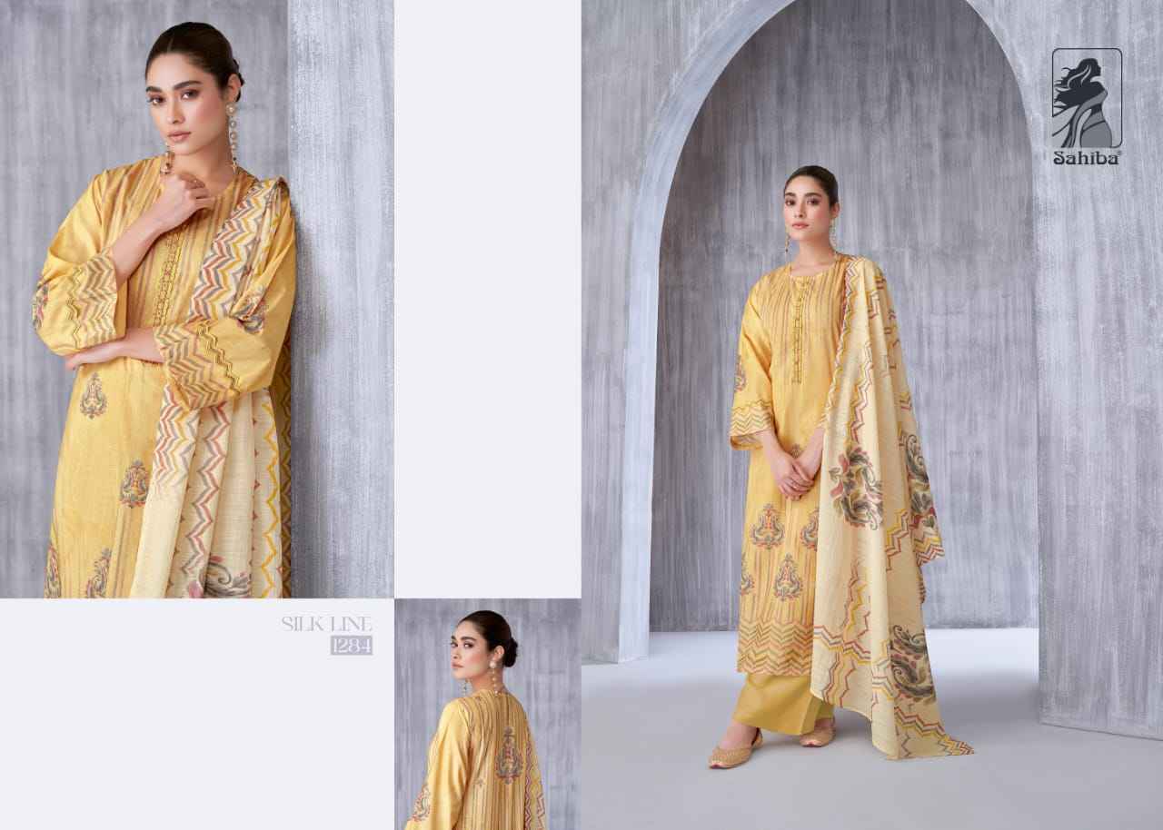 Sahiba Silk Line Moscow Cotton Dress Material 6 Pc Catalog