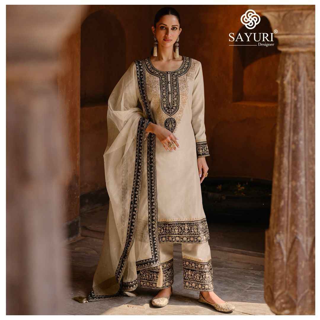 Sayuri Designer Ruhani Readymade Georgette Suit 3 Pc Catalog