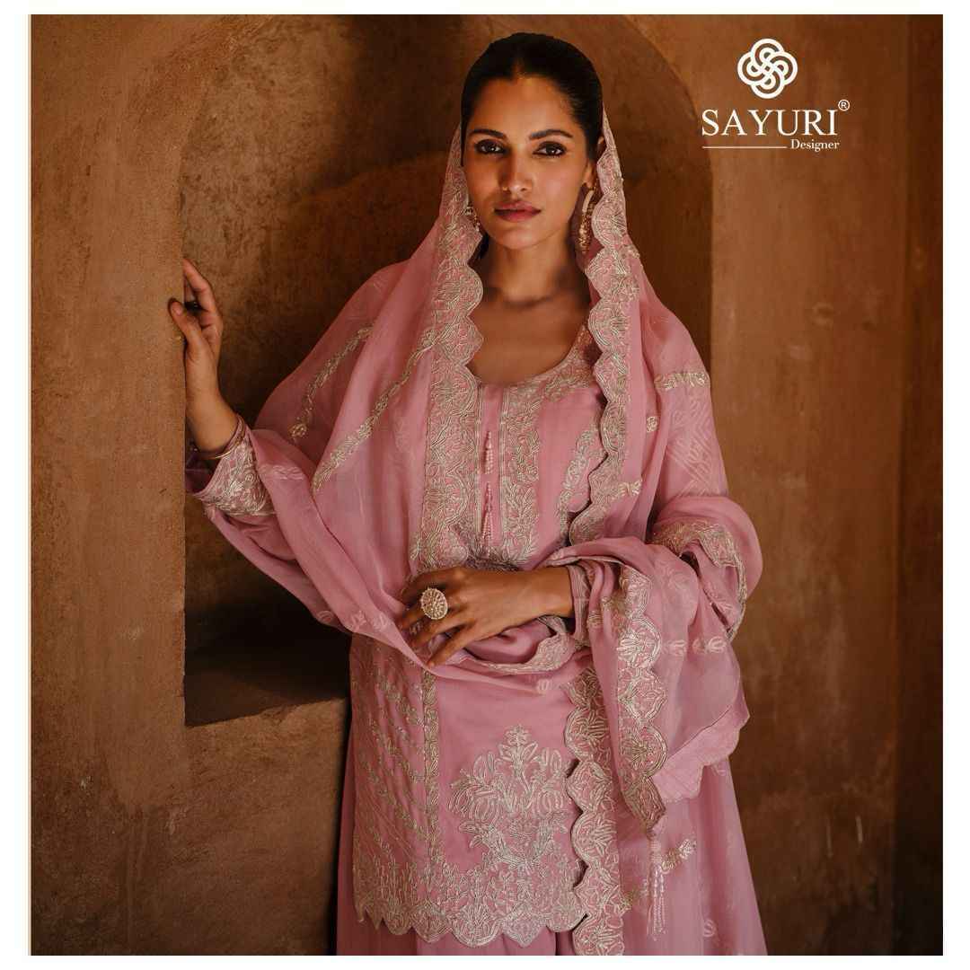 Sayuri Designer Ruhani Readymade Georgette Suit 3 Pc Catalog